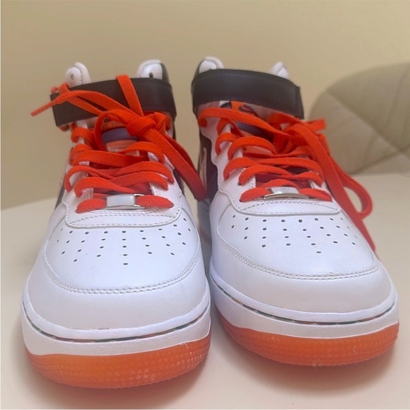 🆕 🔥 NIKE MENS AIR FORCE 1 MID '07 ORANGE BLAZE 315123 411/WHT US MENS size 11 🔥 - Picture 7 of 14